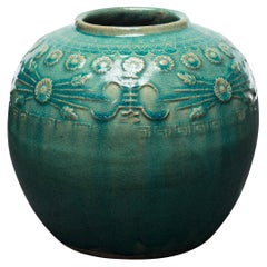 Chinese Green Glazed Salt Jar, c. 1900