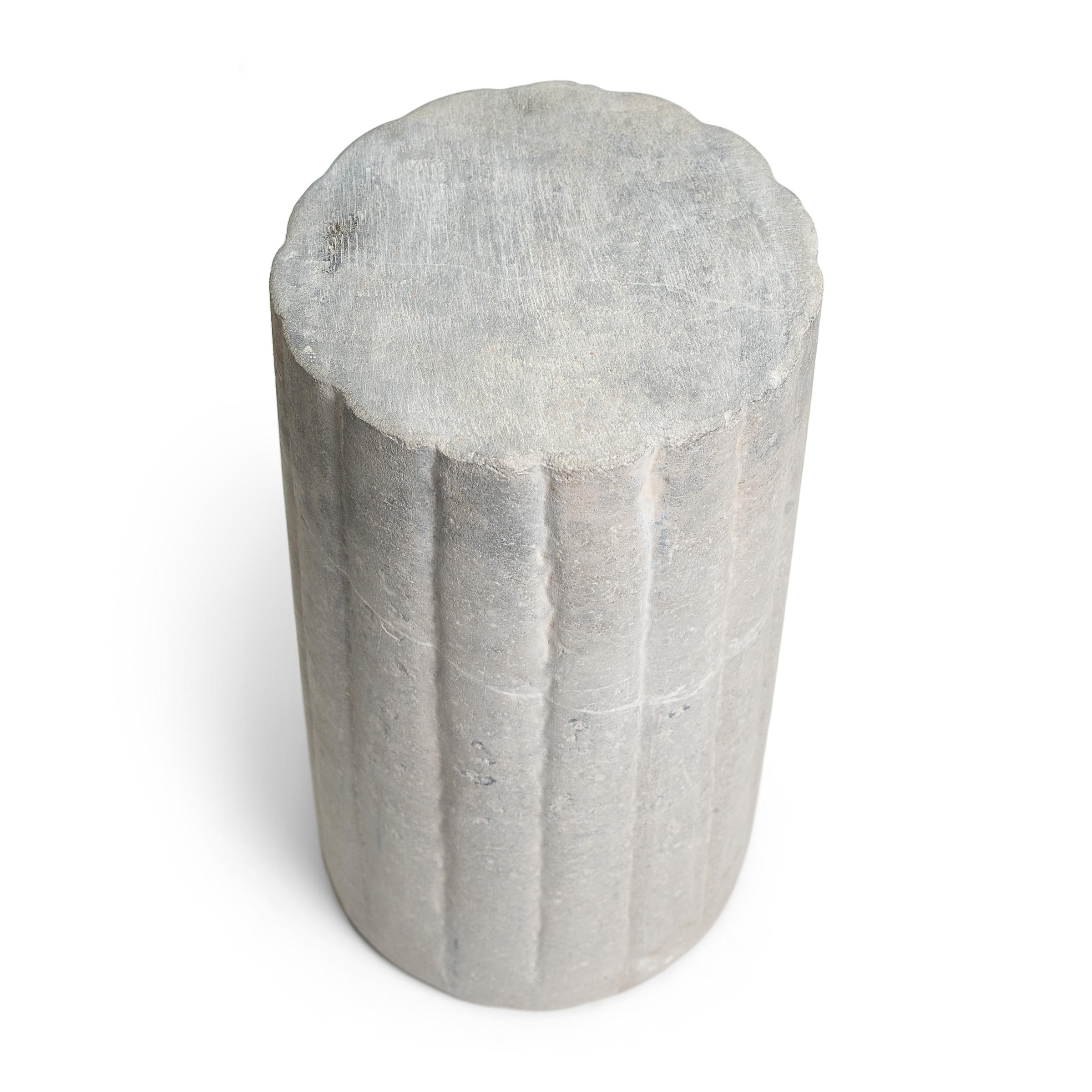 19th Century Chinese Ribbed Mill Stone, c. 1900 For Sale