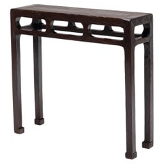 Narrow Chinese Prosperity Console Table, Late 19th Century
