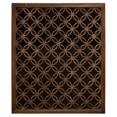 Antique Chinese Interlocking Coin Panel Mirror, 19th Century