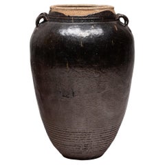 Large Chinese Dark Glazed Wine Jar, 19th Century