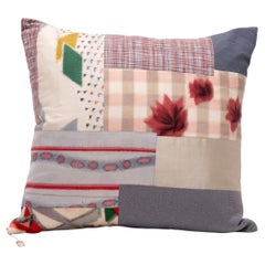 Vintage Japanese Patchwork Throw Pillow