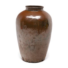 Large Chinese Drip Glazed Wine Jar, 19th Century
