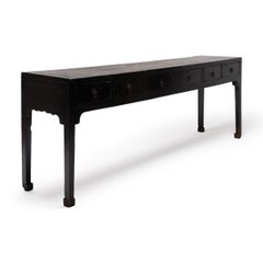 Antique Chinese Six Drawer Console Table, 19th Century
