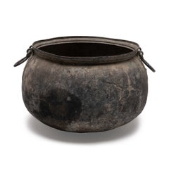 Antique Chinese Copper Cauldron Pot, Early 19th Century