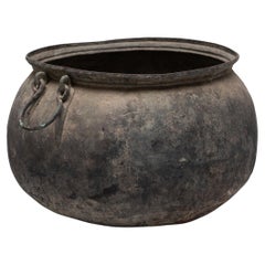 Antique Chinese Copper Cauldron Pot, Early 19th Century