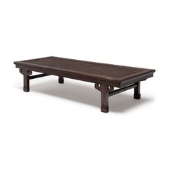 Antique Chinese Woven Top Ruyi Daybed, 19th Century