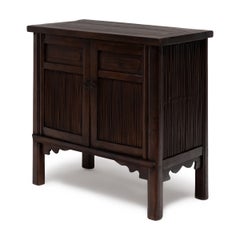 Vintage Chinese Keeper's Cabinet with Bamboo Panels