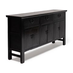 Provincial Chinese Three Drawer Sideboard, 19th Century