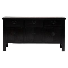 Provincial Chinese Three Drawer Sideboard, 19th Century