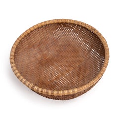 Vintage Japanese Bamboo Tray Basket