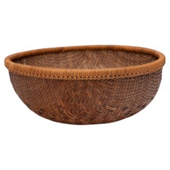 Vintage Japanese Bamboo Tray Basket