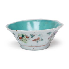 Petite Chinese Enameled Butterfly Cup, 19th Century