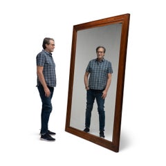 Monumental Antique Chinese Rosewood Mirror