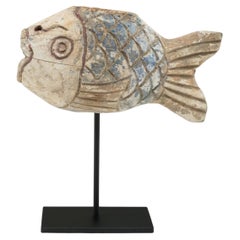 Polychrome Lucky Fish Sculpture