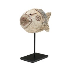 Polychrome Lucky Fish Sculpture