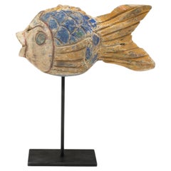 Polychrome Lucky Fish Sculpture