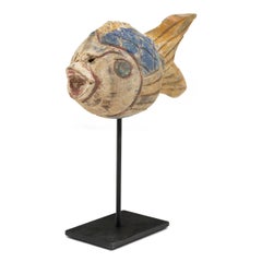 Polychrome Lucky Fish Sculpture