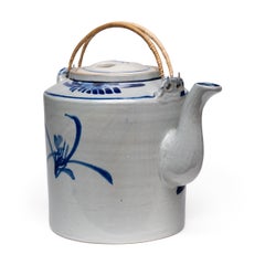 Chinese Blue & White Shan Shui Teapot