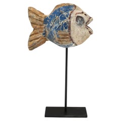 Polychrome Lucky Fish Sculpture