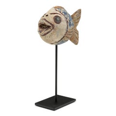 Polychrome Lucky Fish Sculpture