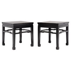Pair of Chinese Ruyi Foot Square Tables, 19th Century