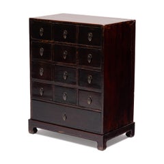 Petite Chinese Herbal Apothecary Chest, 19th Century