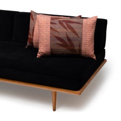 Lot de deux coussins décoratifs à rayures « Feuilles de bambou »