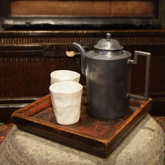 Vintage Chinese Deco Pewter Teapot, c. 1910s