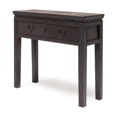 Antique Chinese Two Drawer Waisted Table, c. 1880s