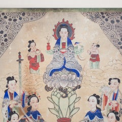 Chinese Celestial Court Scroll Painting, c. 1930s