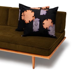 Japanese Silk Snowflake Throw Pillow