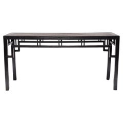 Chinese Reeded Leg Painting Table, 19th Century