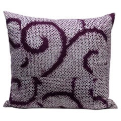 Japanese Shibori Cotton Patchwork Throw Pillow