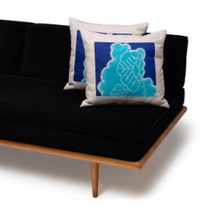 Pair of Indigo Shibori Cloud Throw Pillows