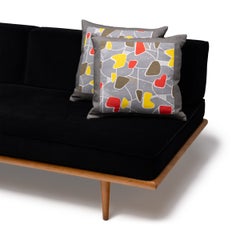 Pair of Vintage MCM Print Throw Pillows
