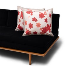 Pair of Japanese Clematis Flower Silk Pillows