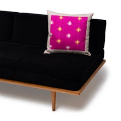 Pink Ikat Silk Throw Pillow