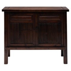 Vintage Chinese Keeper's Cabinet with Bamboo Panels