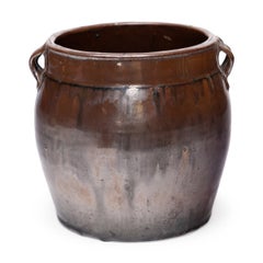 Antique Chinese Drip Glaze Kitchen Jar, Early 20th Century