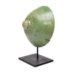 Coperchio di un vaso con smalto verde della dinastia Ming cinese, XV secolo