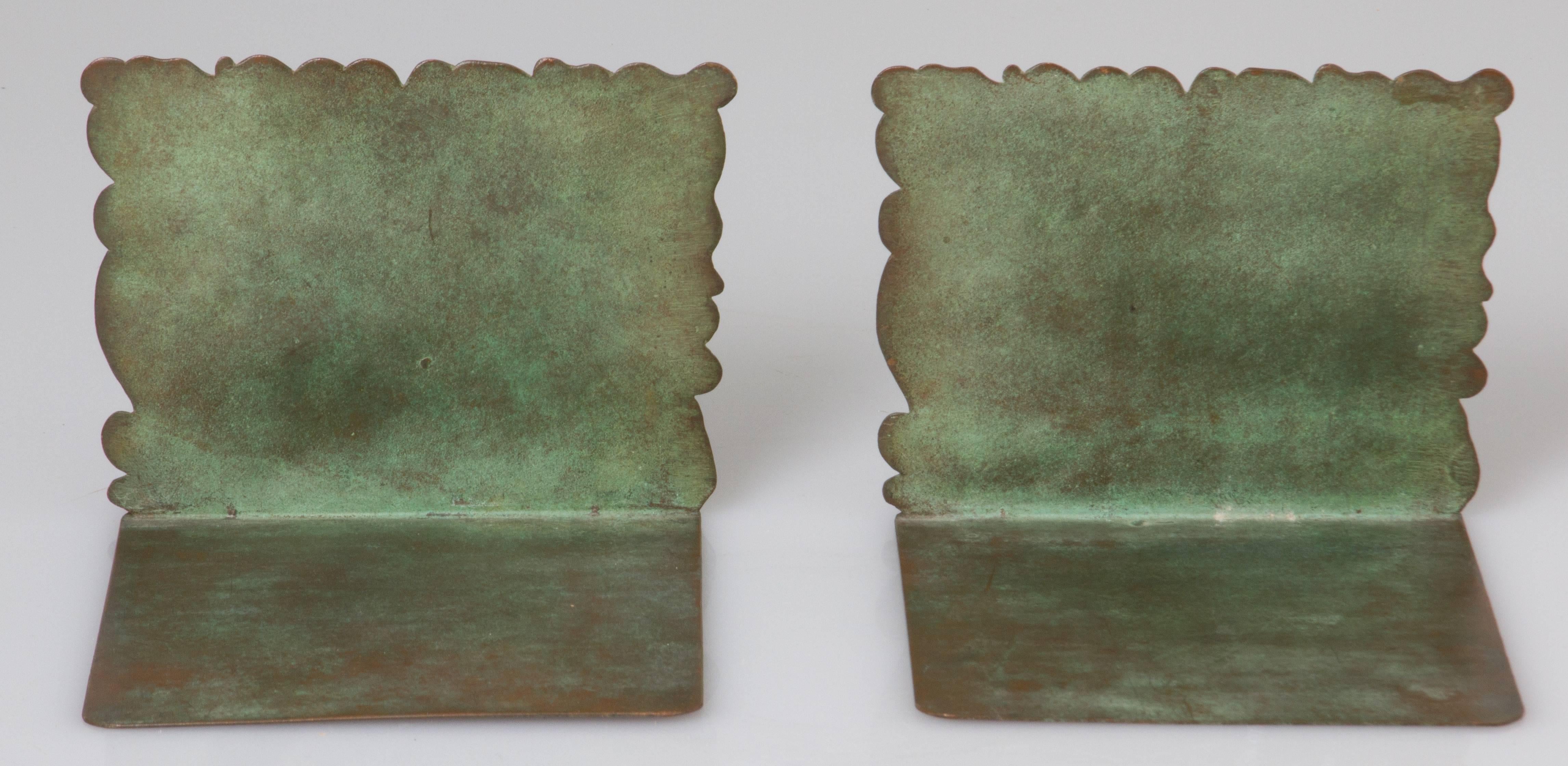 Early 20th Century Pair of Marshall Fields & Co. Art Metal Craft Bookends