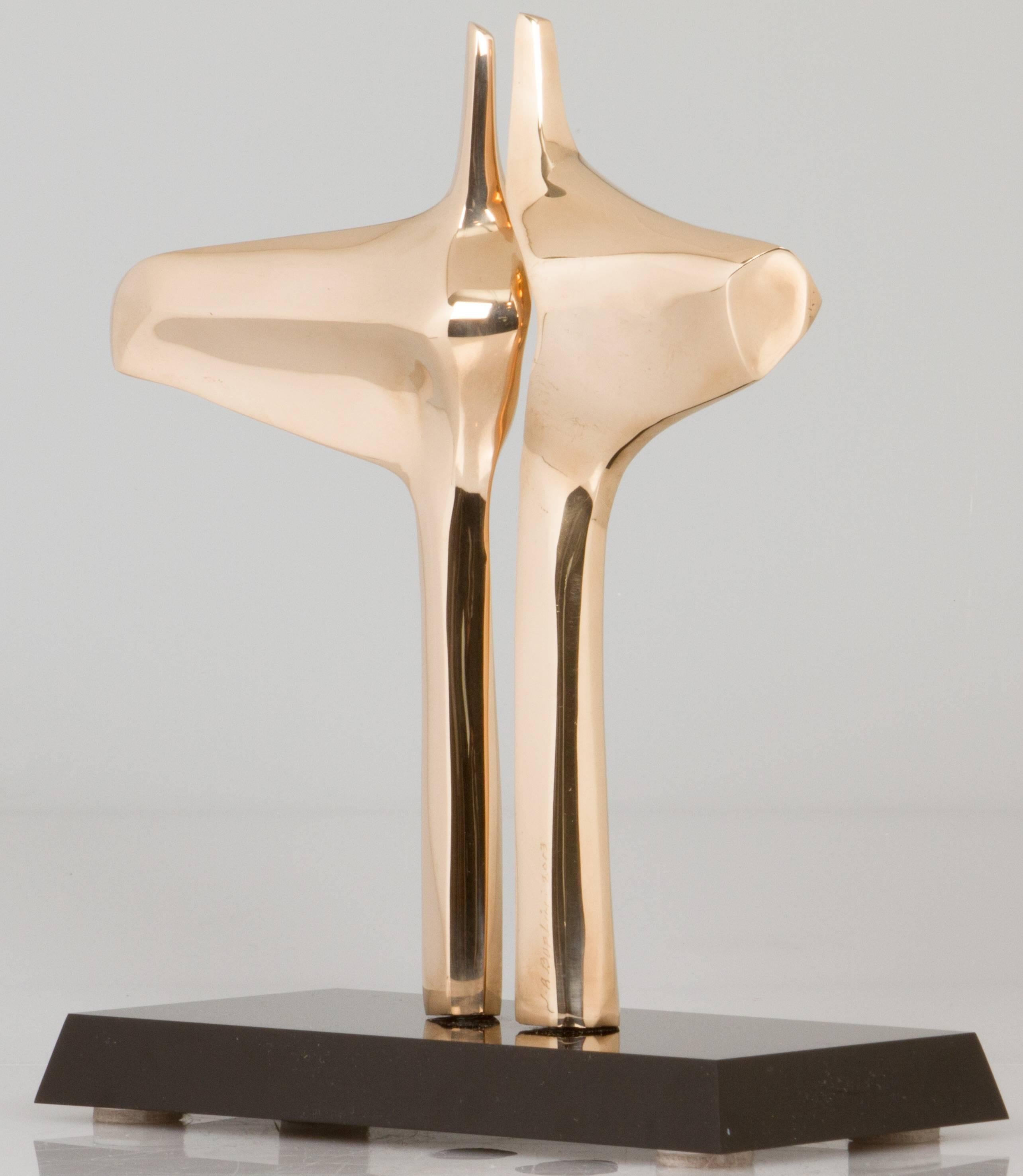Acrylic Modernist Bronze Sculpture Flight #5