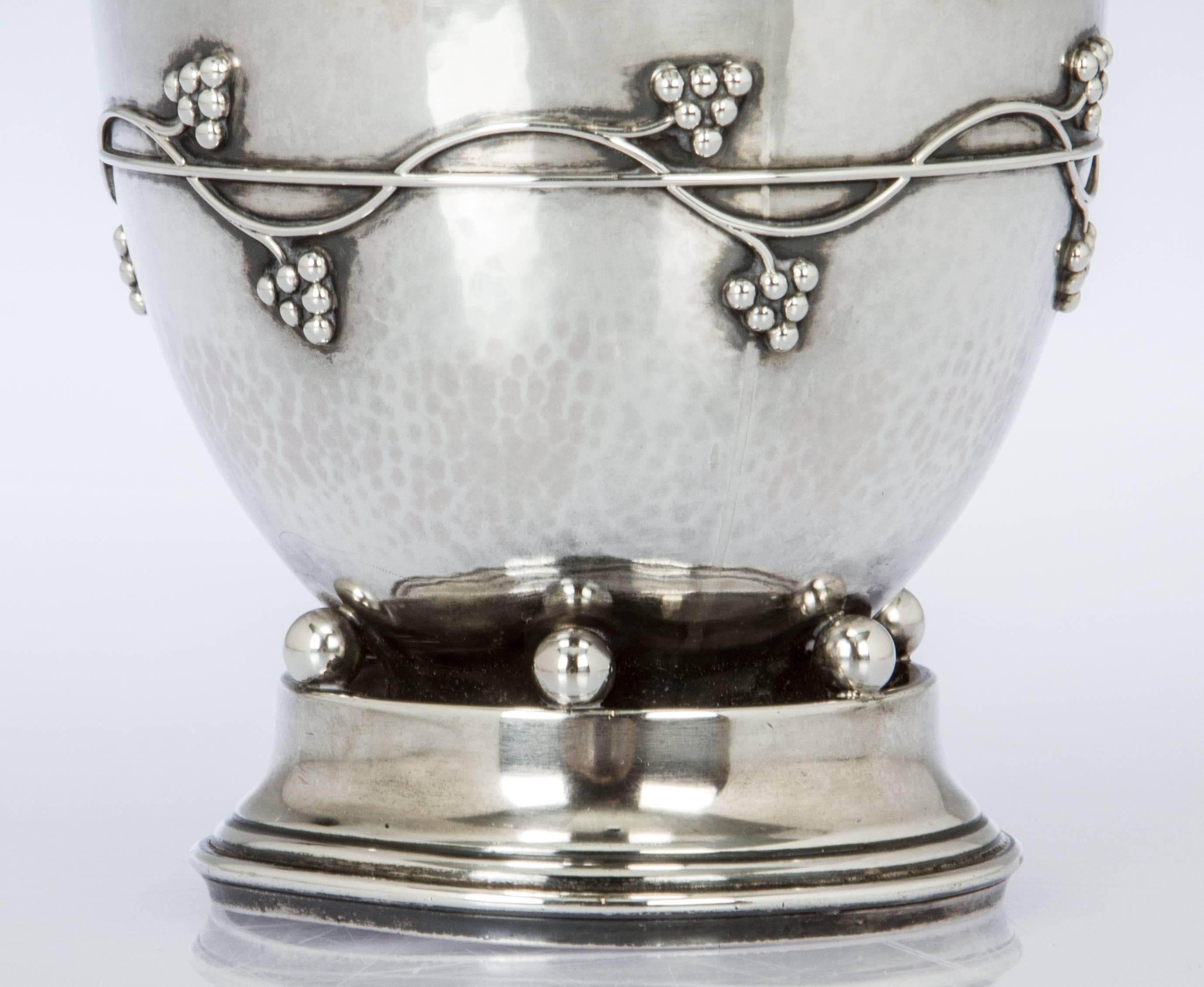 Danish Art Deco Sterling Silver Black Starr-Frost Gorham Vase