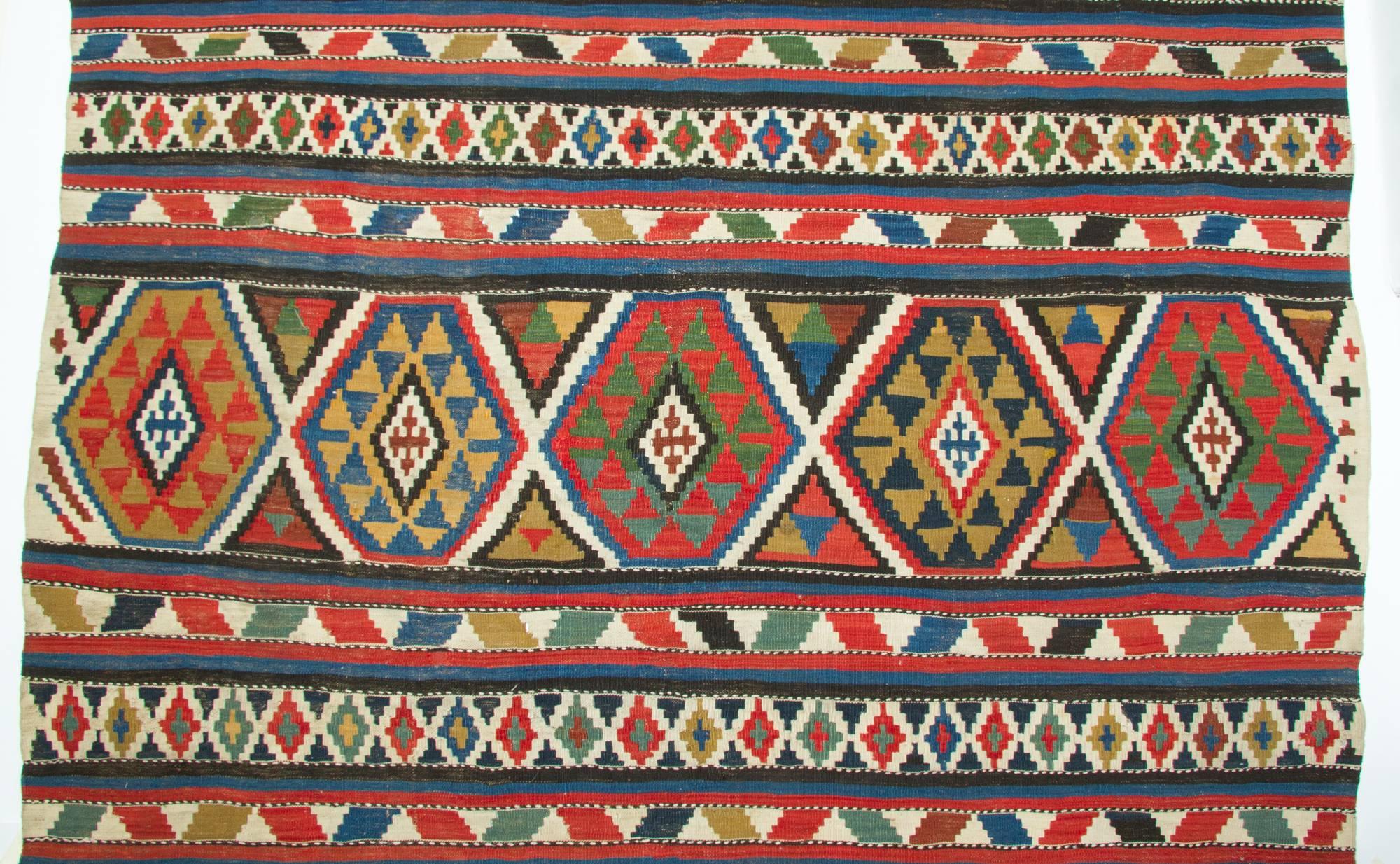 Persian Antique Shirvan Kilim Rug For Sale