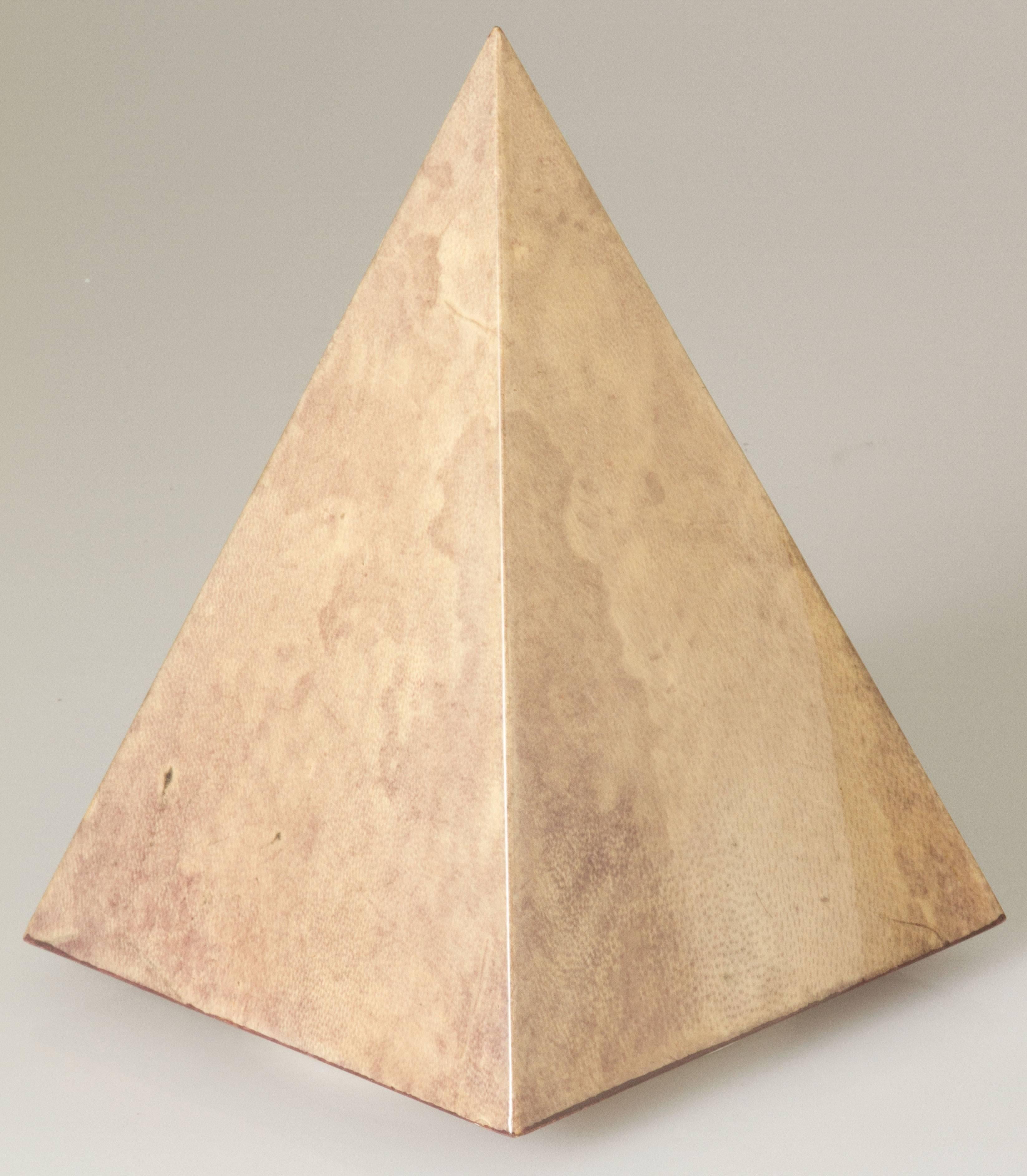 20th Century Mid-Century Sculptural Pyramidal Aldo Tura Lacquered Parchment Ice Bucke
