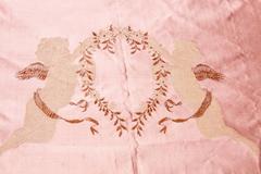 Beautiful and Fine Art Nouveau Silk Damask Coverlet