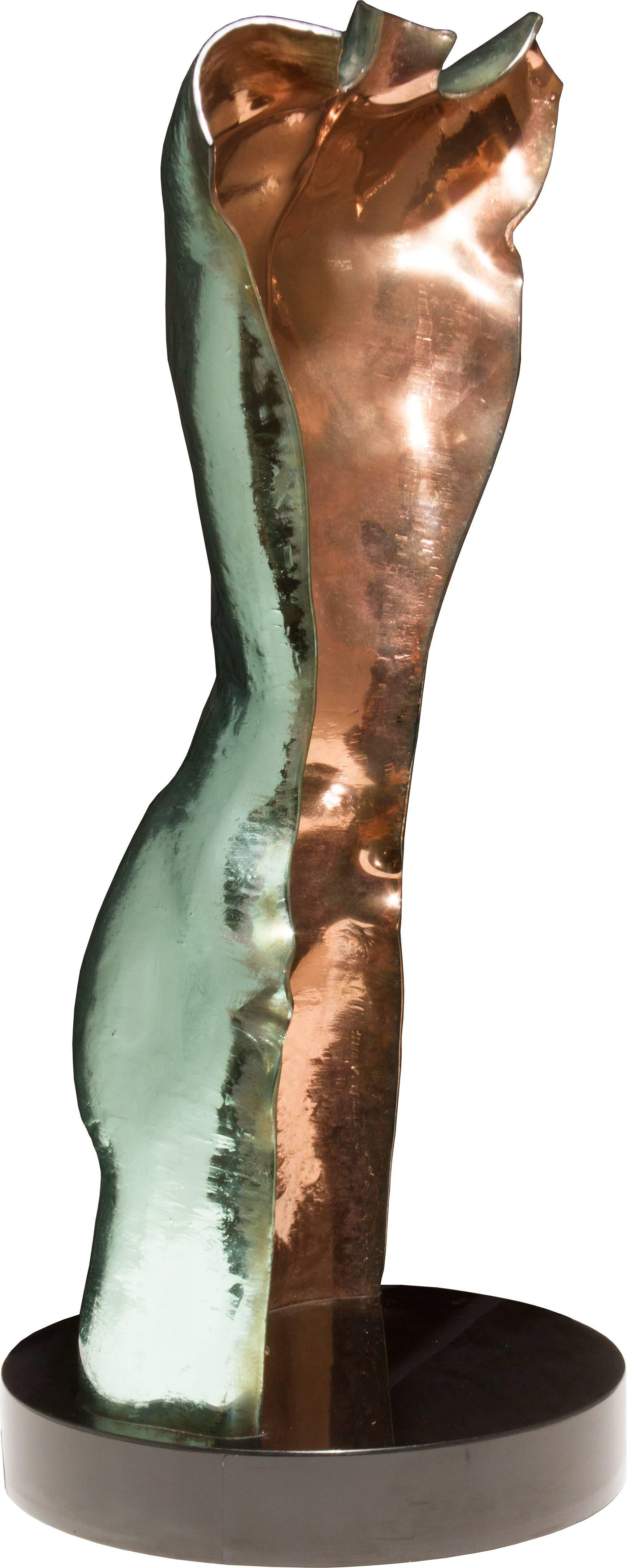 American Modernist Glass Male Torso For Sale