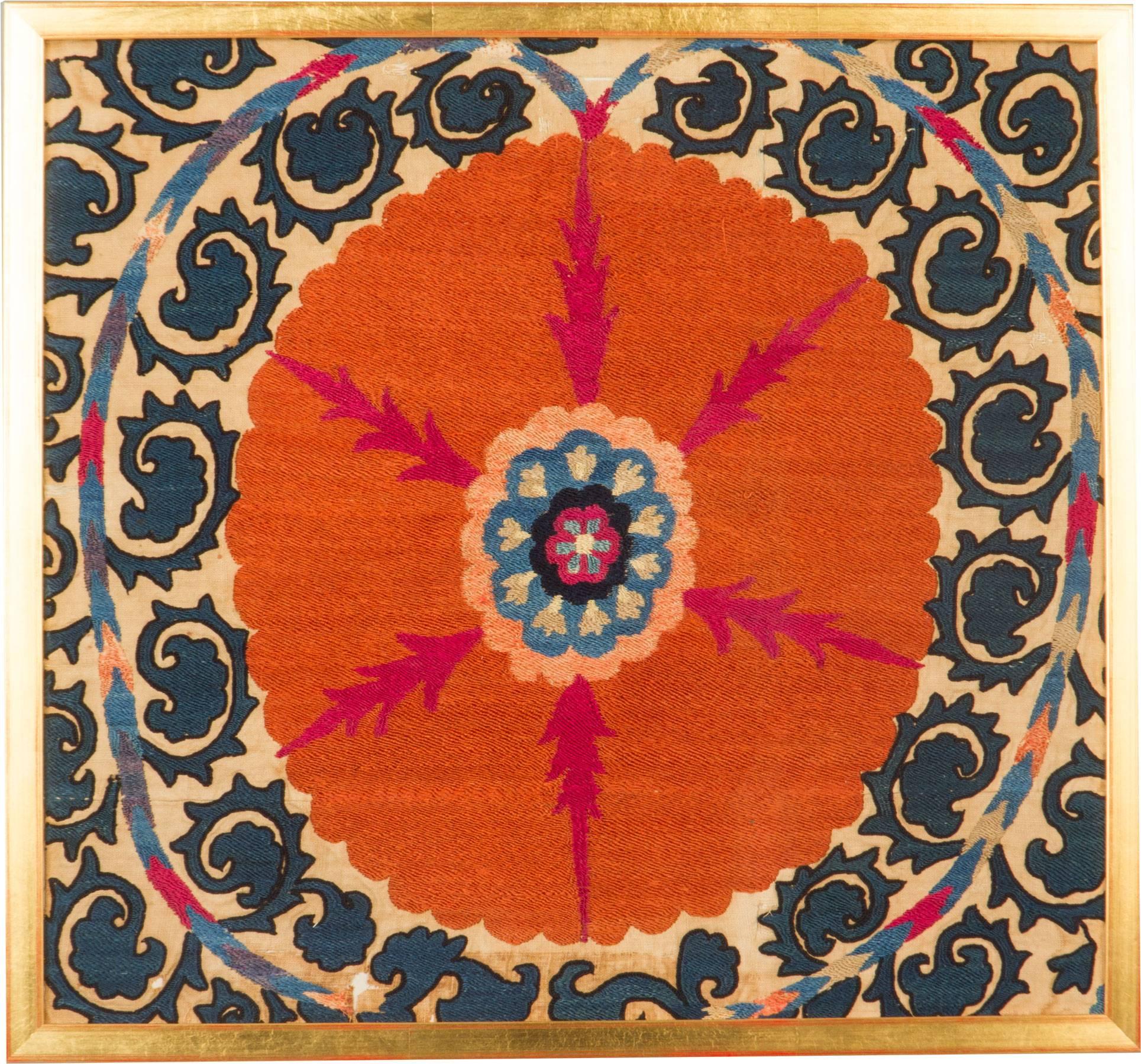 This is a bold example of one element of a Suzani textile.