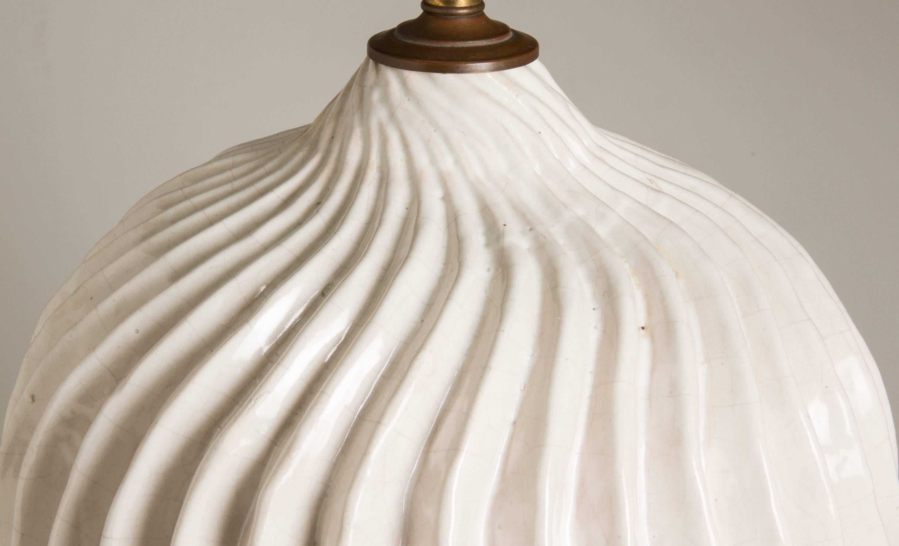 Optical Sculptural Italian Ceramic Lamp 3